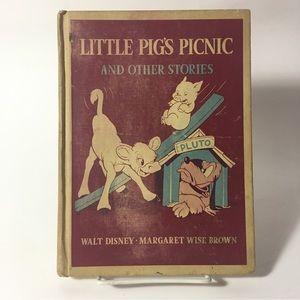 1939 Little Pigs Picnic Other Stories Walt Disney Margaret Brown 1st Ed Vintage